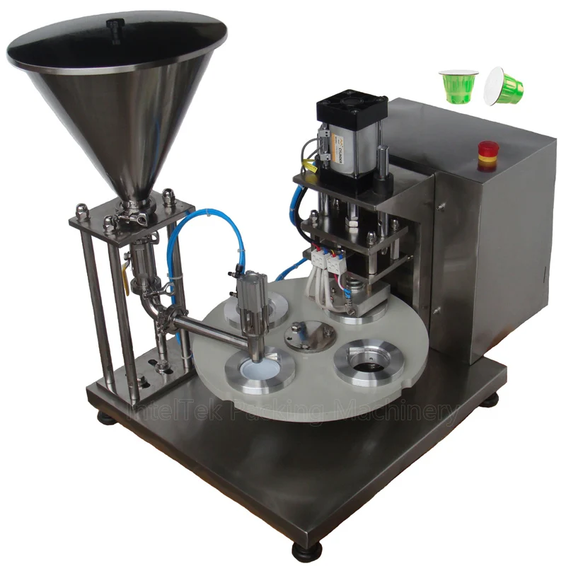 Semi-Automatic Coffee Capsule/Pod/Cup/K-Cup Filling Sealing Packaging Machine