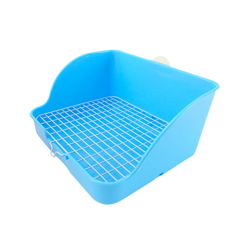 Small Animal Supplies Rabbit Toilet Square Grid Hamster Toilet In Cages Easy To Clean Rabbit Large Size Toilet