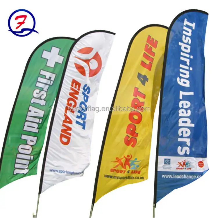 Custom Printing Beach flag Wind Trade show Swooper Bow Flying Beach Feather Flag