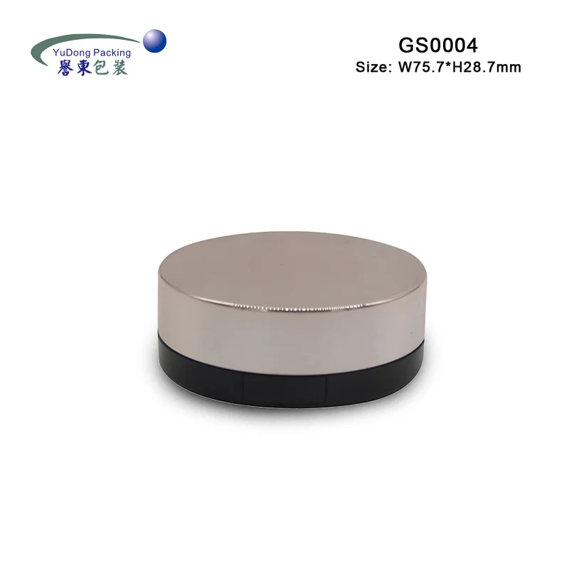 Double layer Air Cushion Case Round Cream Foundation Compact Case with Mirror and Powder Puff Layer Container