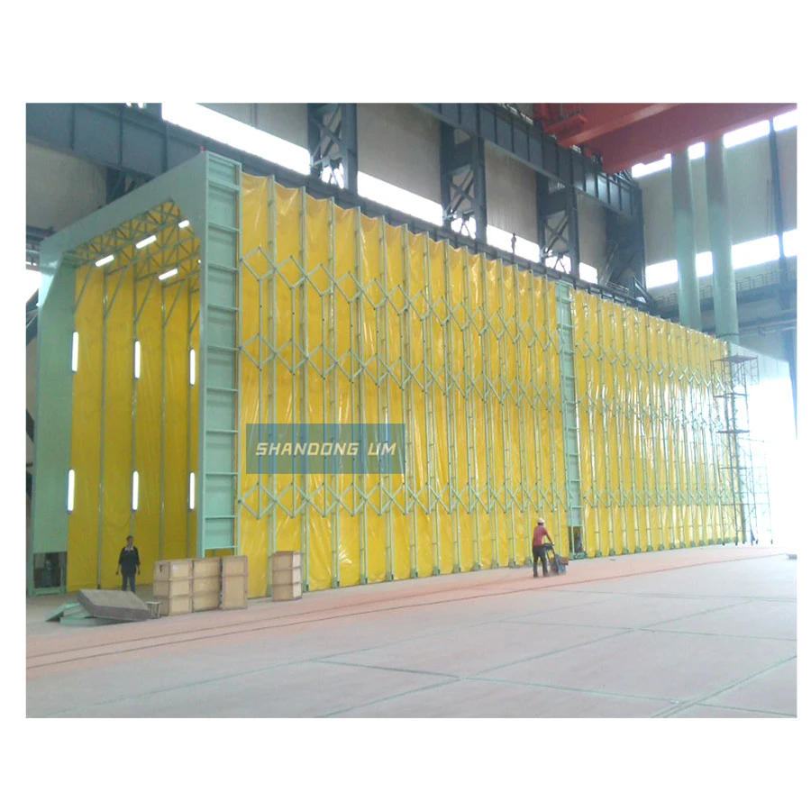 Mobile collapsible retractable spray paint booth customized industrial large telescopic paint