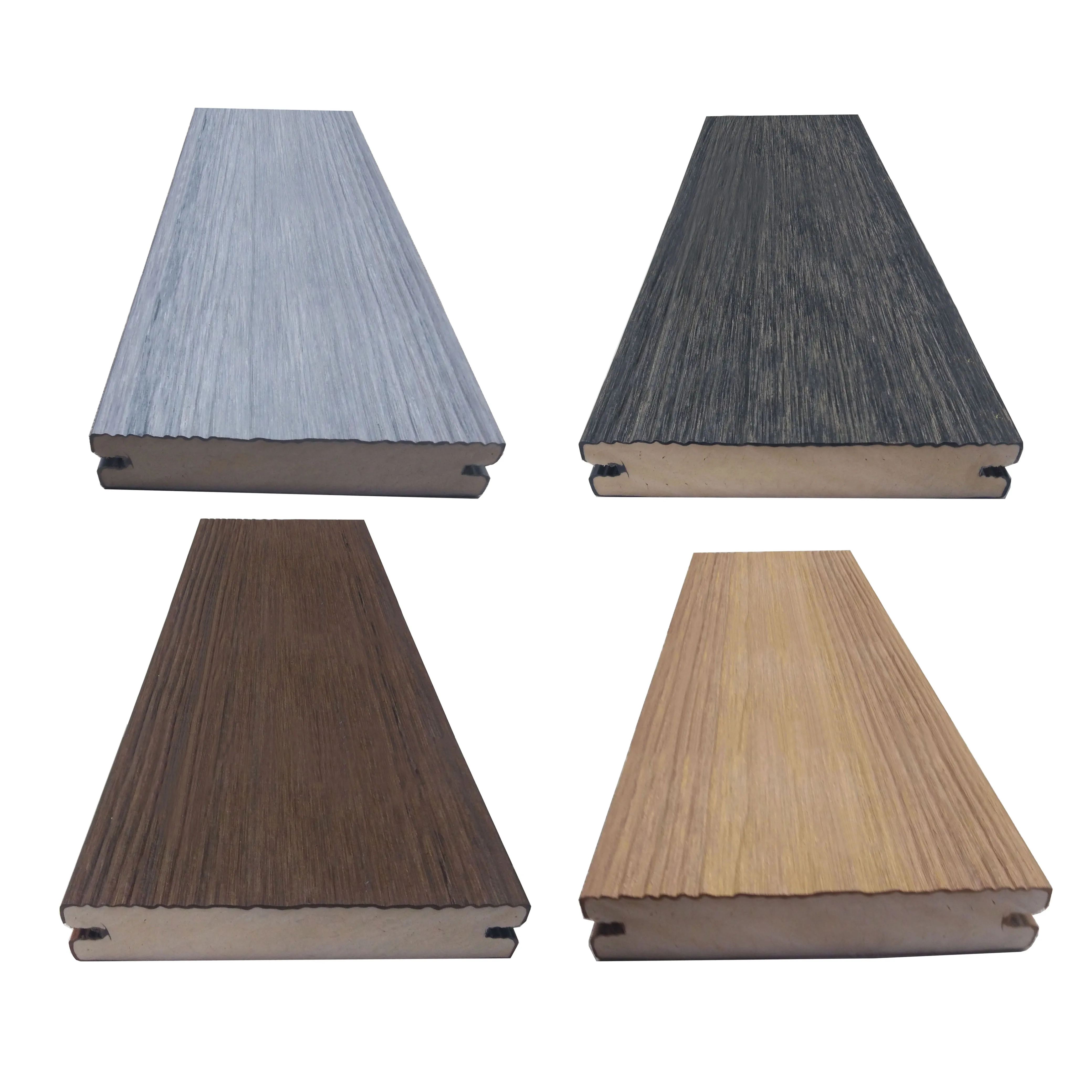 
 Композитный настил WPC, анти-скользящий 3D тисненый террасный твердый настил WPC  