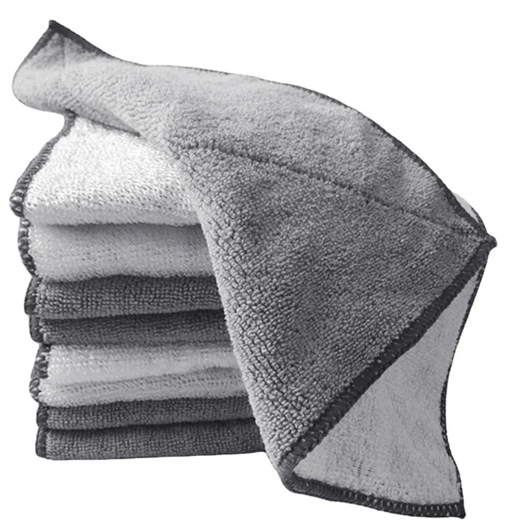 Two-tone Absorbent And Soft Microfiber Cleaning Towel Microfiber Towel Fabric