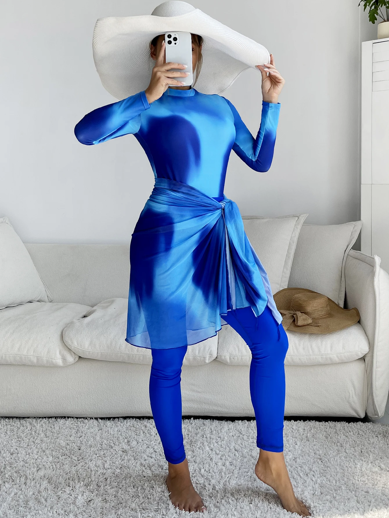 Muslim Modest Long Sleeve Burkinis swimwear for women Full Cover Islamic Hijab maillots de bains musulmans maillot femmal