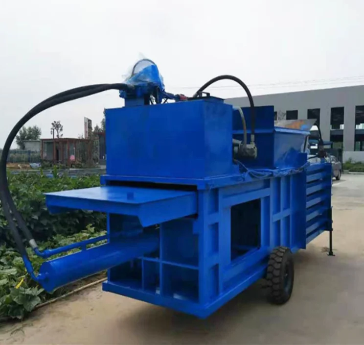 Cardboard Baling Press Machine Horizontal Automatic Bale Strapping Hay And Straw Paper Baler Machine