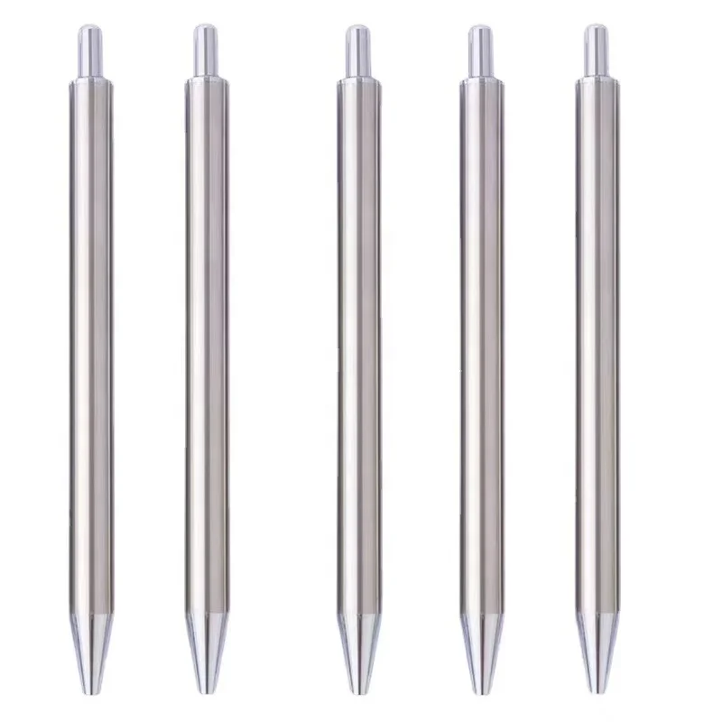 Personalized With Logo Print Ball Point Pen Advertising Gift Custom stainless steel Metal Custom Ballpoint Pen