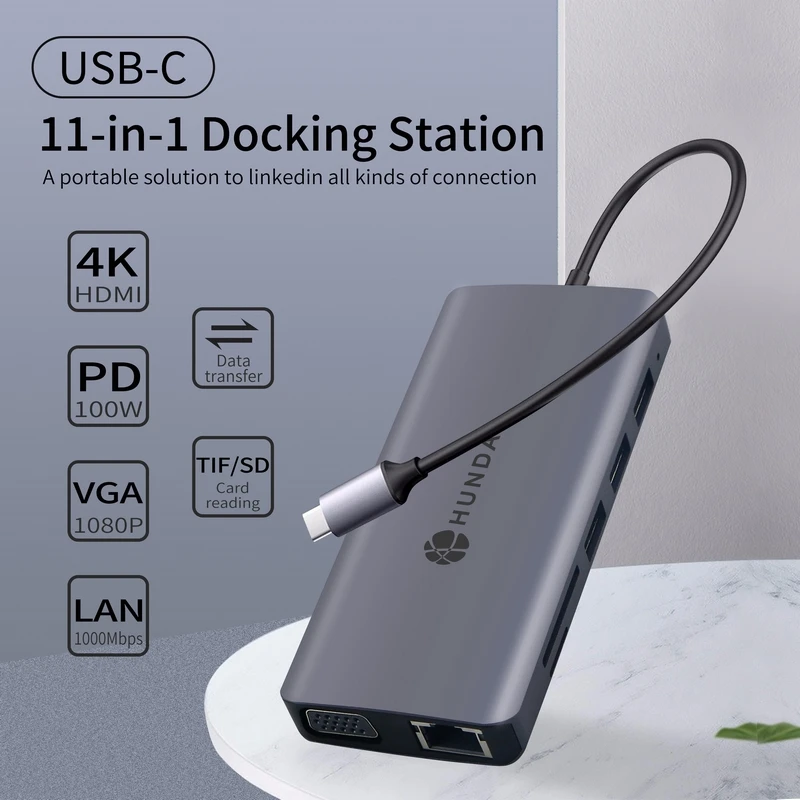  Многофункциональный адаптер Usb type-c 10 в 1 USB C 100 Вт блок питания с