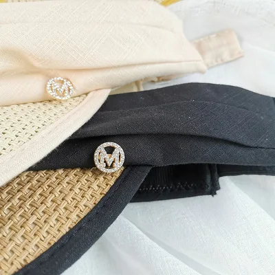 2023 Summer Outdoors Travelling Ladies Paper Adjustable Visor Hat Stylish Wide Brim Beach Straw Hats Sun Hat For Women