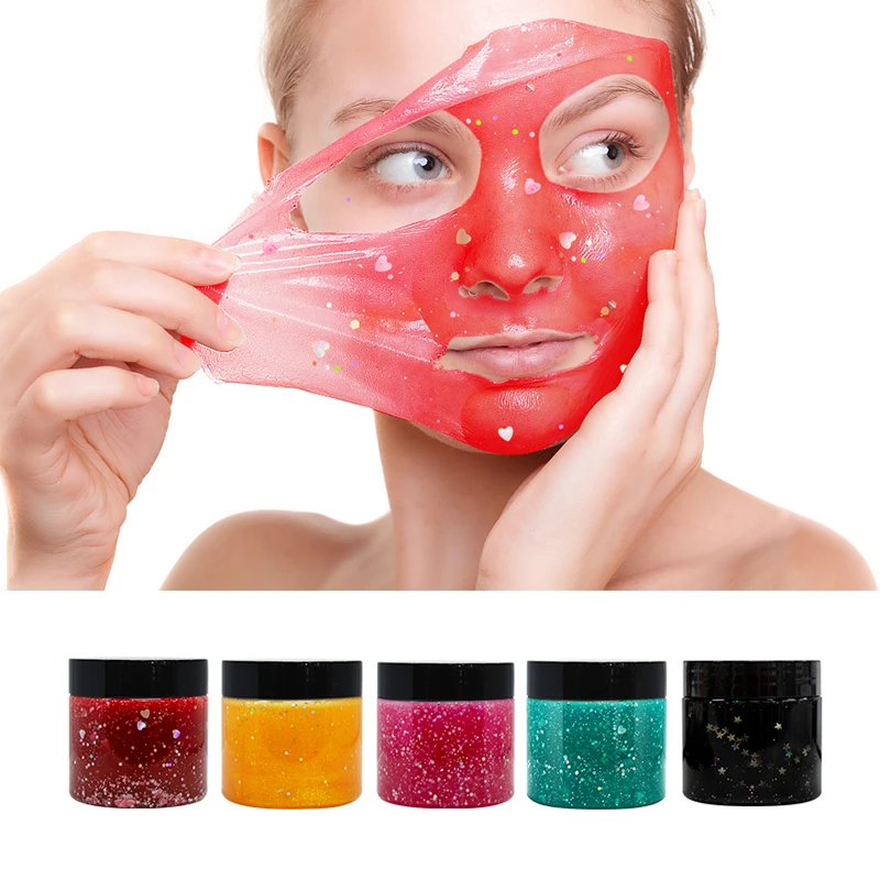 Wholesale skin care glitter facial blackhead remover peel of mask deep cleansing black head peel off face mask