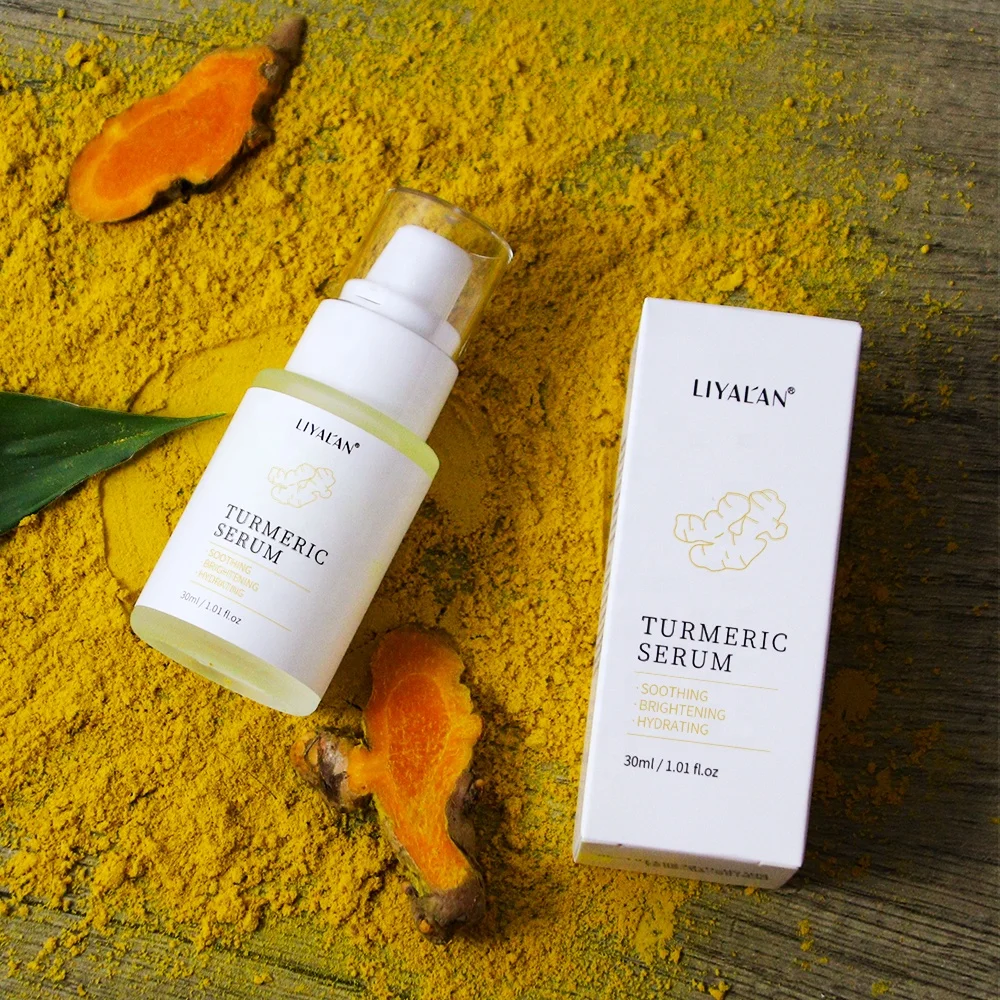 OEM Vegan Tumeric Extract Serum Anti Acne Skin Lightening Reducing Dark Spots Turmeric Face Serum