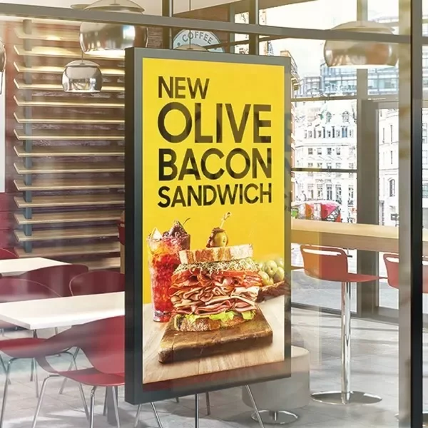 65 дюймов высокая яркость окна дисплей UHD реклама ЖК-витрина digital window signage