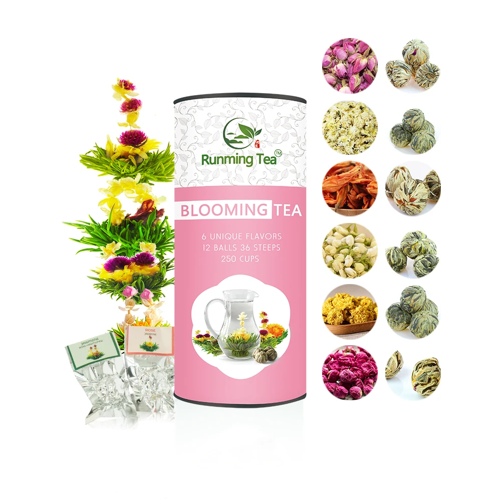 EU Standard Hua Kai Fu Gui Jasmine Peach White Tea Primula Flowering Tea