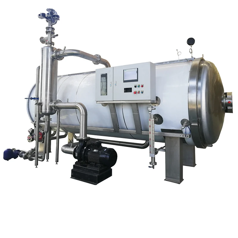 tuna fish cans water spray retort machine	retort food pouch sterilizer