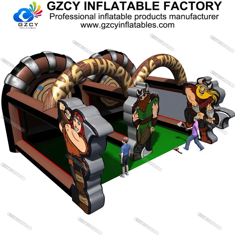 Latest design inflatable Axe Throwing interactive game inflatable throwing axe carnival game for sale