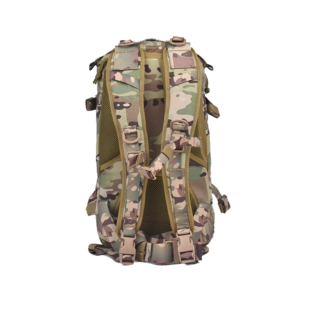 500D Nylon Waterproof Tactical Backpack for Hiking Outdoor Sports Mountain Hunting & Adventure Solid Color Polyester Lining