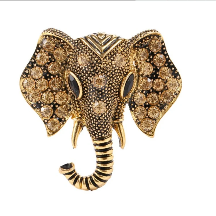 Yiwu accessories alloy diamond owl brooch trend wild clothing deer head bee peacock elephant butterfly silk scarf buckle brooch