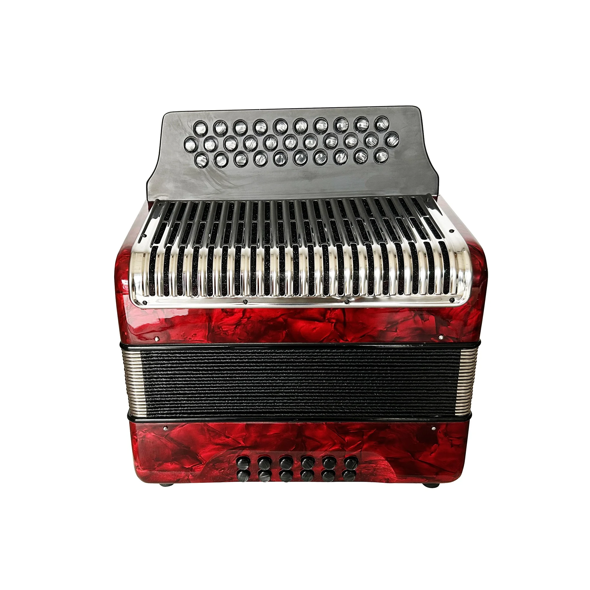 SEASOUND Professional  31 Buttons 12 Bass Red Button Accordion Instrument Acordeon JB3112C