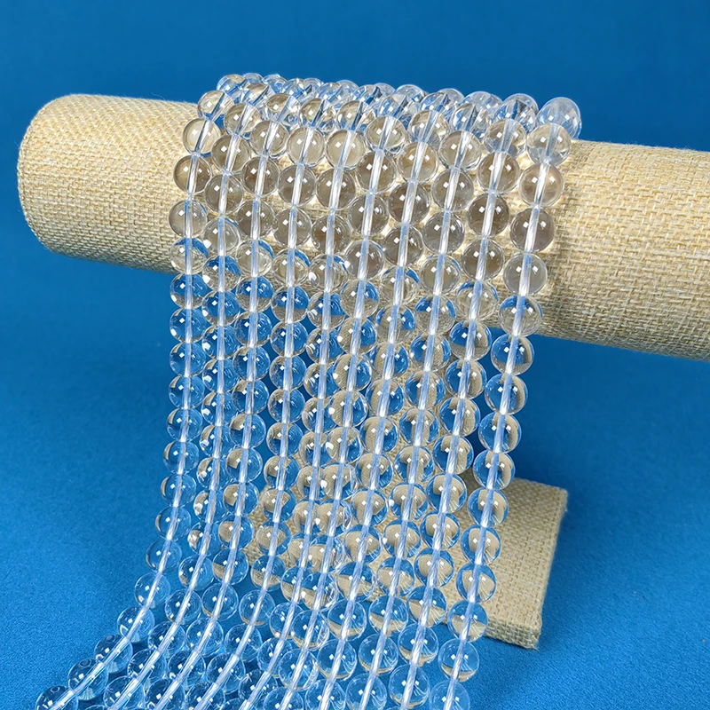 AAA natural white crystal beads 4/6/8/10mm high-quality rounded crystal beads for jewelry or clothing