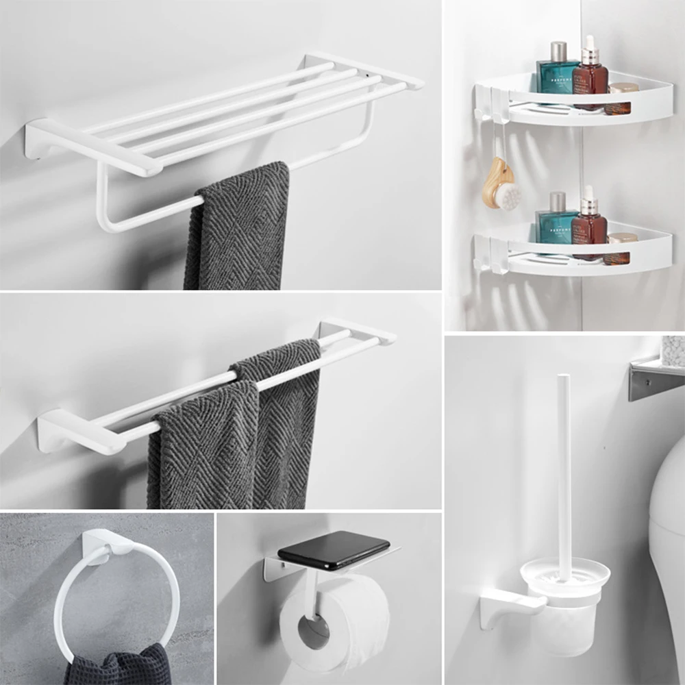 Bathroom Accessories Bathing Hanger Double Triangle Basket Towel Rack