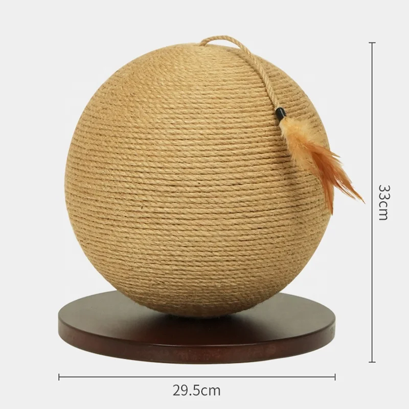 Cat Scratcher Toy Pet Scratching Post Toys Cats Sisal Rope Ball Grinding Paw Cat Scratching Ball