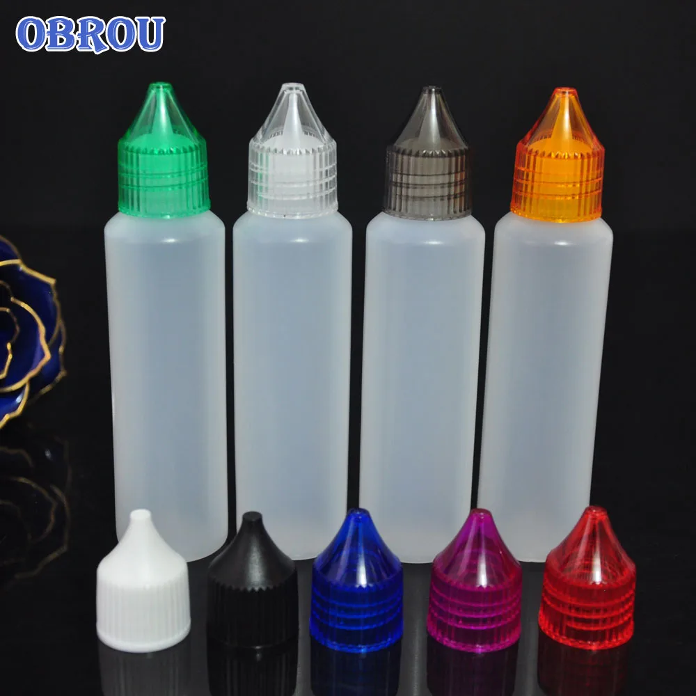 Pen Shape Squeeze Dropper Bottle 15ml 30ml 50ml Empty Pe Plastic Bottle With Screw Cap And Long Thin Tip