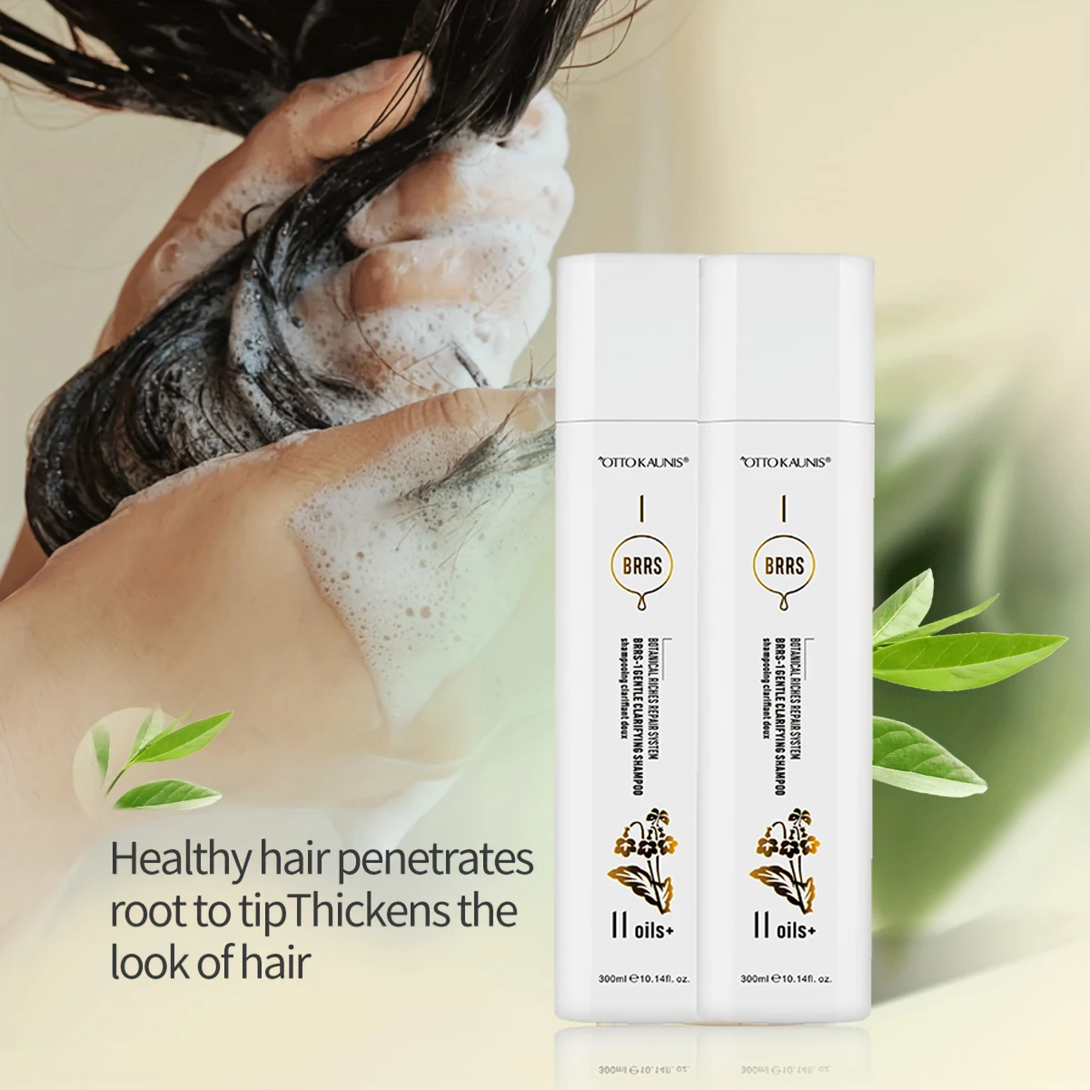 Natural Hair Shampoo 300ml Free Sulfate Deep Clarifying Herbal Shampoo