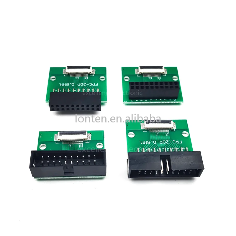 Custom FFC/FPC 0.5mm Connector SMT Adapter to DC3 Female Header 2.54mm Pitch Through Hole Cable 6 8 10 12 20 24 30 40 PIN