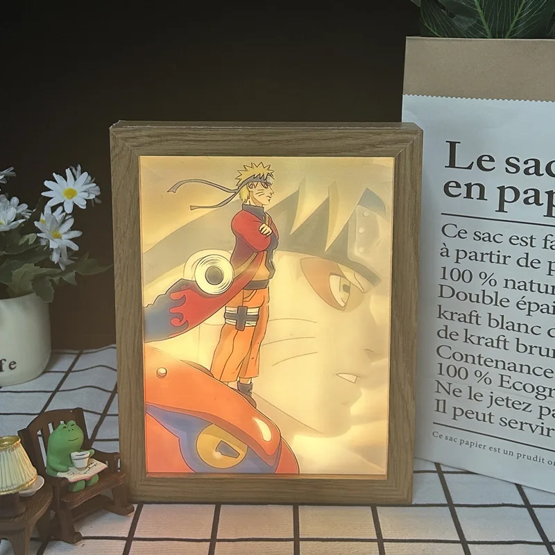 45 Styles Gift Table Picture Lamp Xmas Gift Uchiha Itachi Uzumaki Gaara Kakashi Akatsuki Anime Photo Frame Night Light