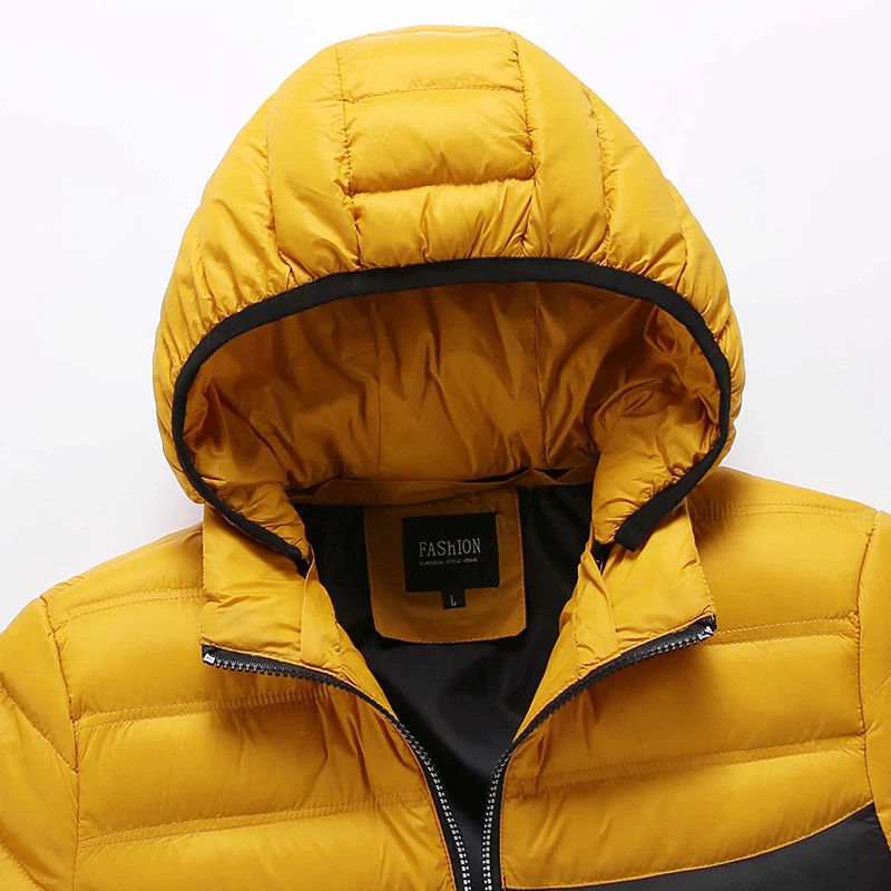 CMJM2039 Zip Up Hoody Short Cotton Padded Jacket Winter Coat For Man Lightweight Quilt Down Jacket