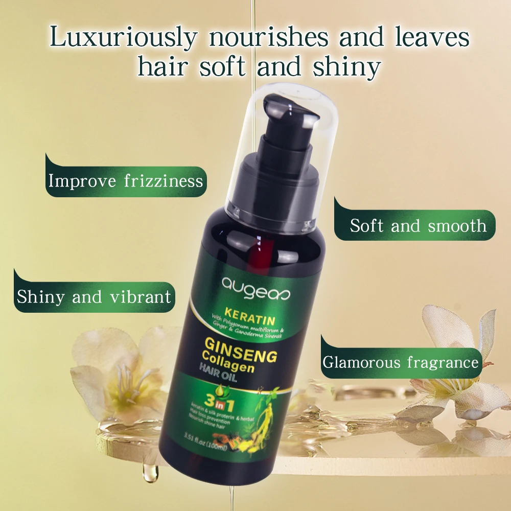 In stock augeas serum ginseng Collagen hair essential oil