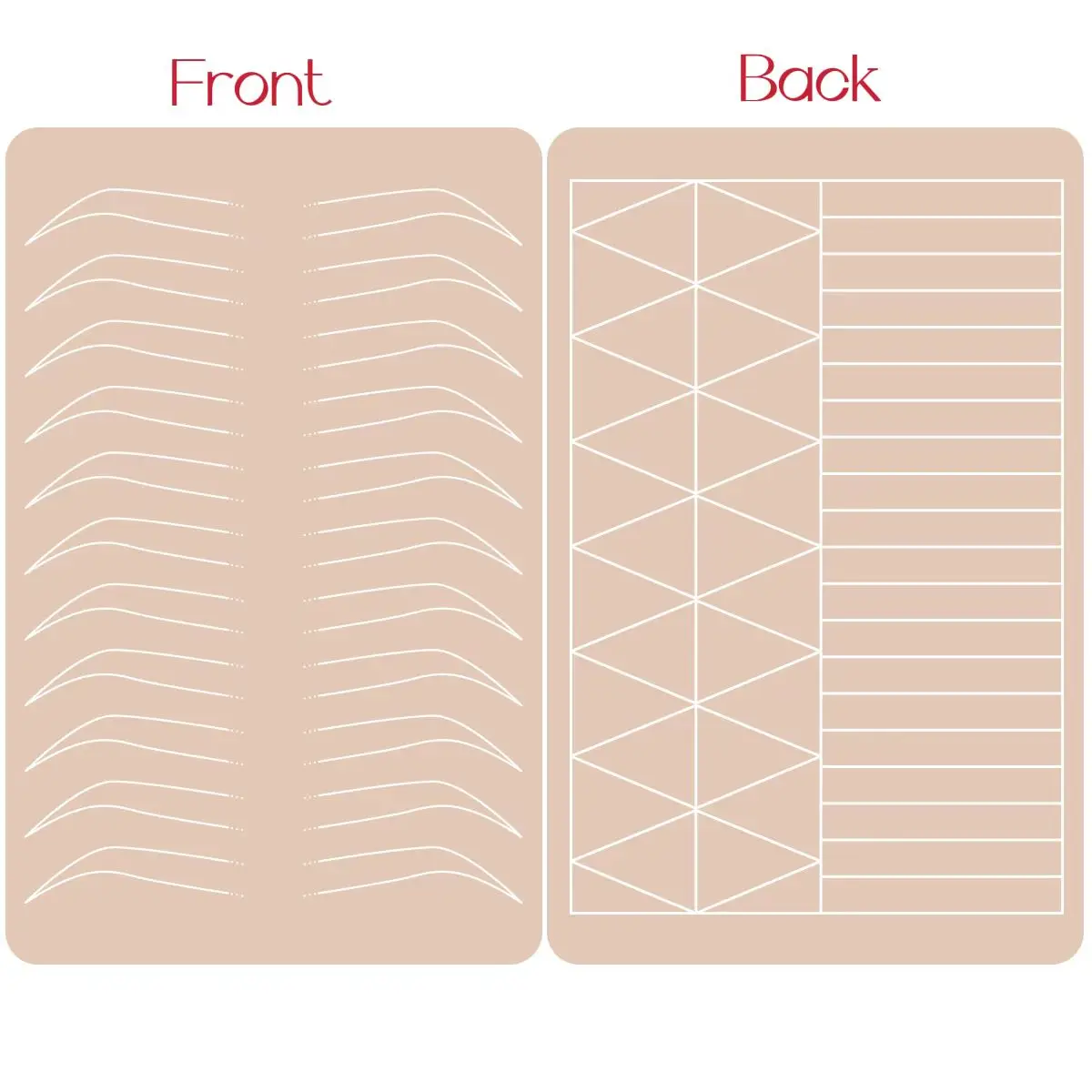 2 Sided Silicone Practice Realistic Skin for SPMU Permanent Make Up Tattoo Practice