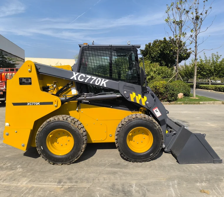 China Mini 3.7ton Skid Steer Loaders Wheel Skid Steer Loader XC770K for Sale