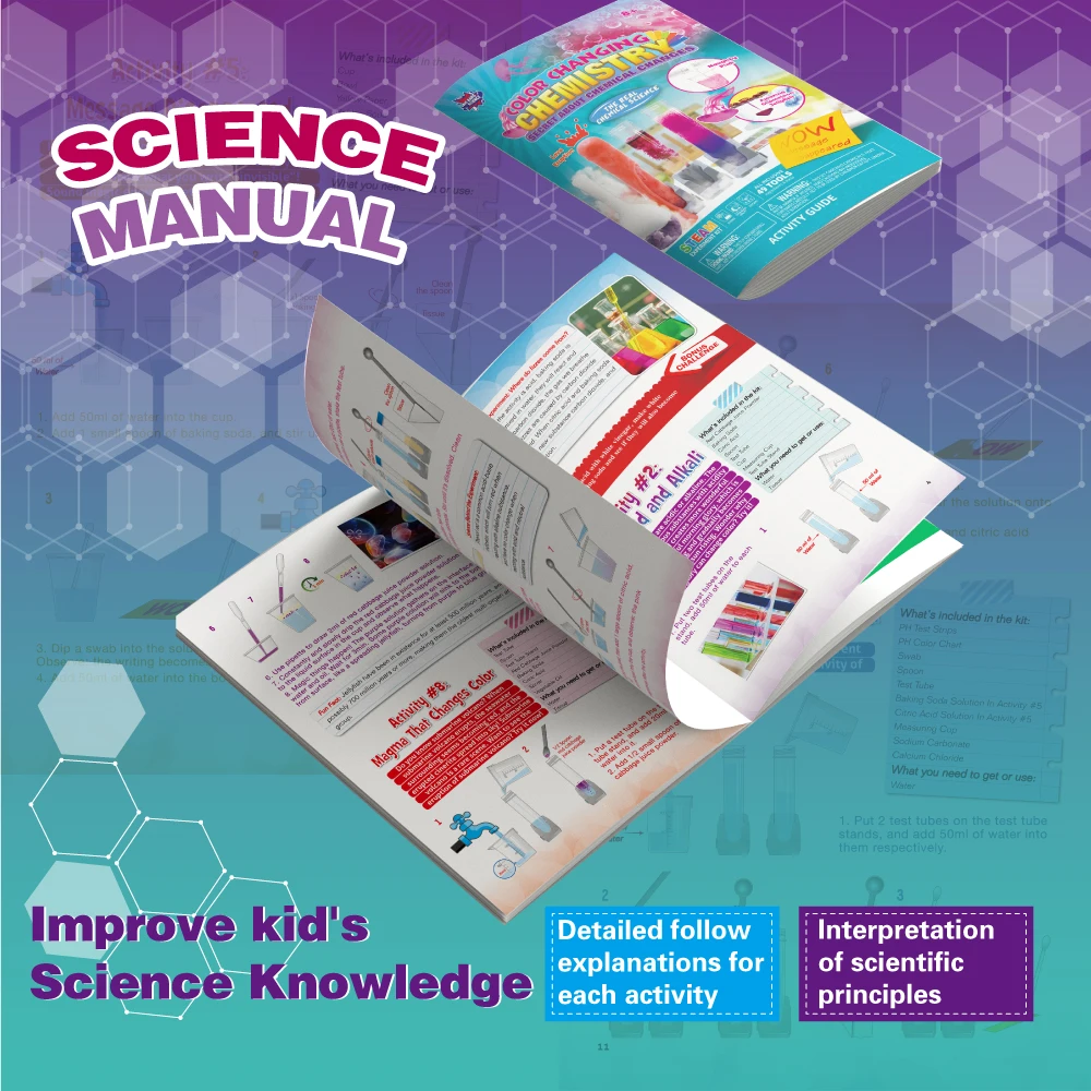 Kids Learning Toys DIY Best School Educational Science toys Tool Color Changing Chemical Experiment Kit for Kids