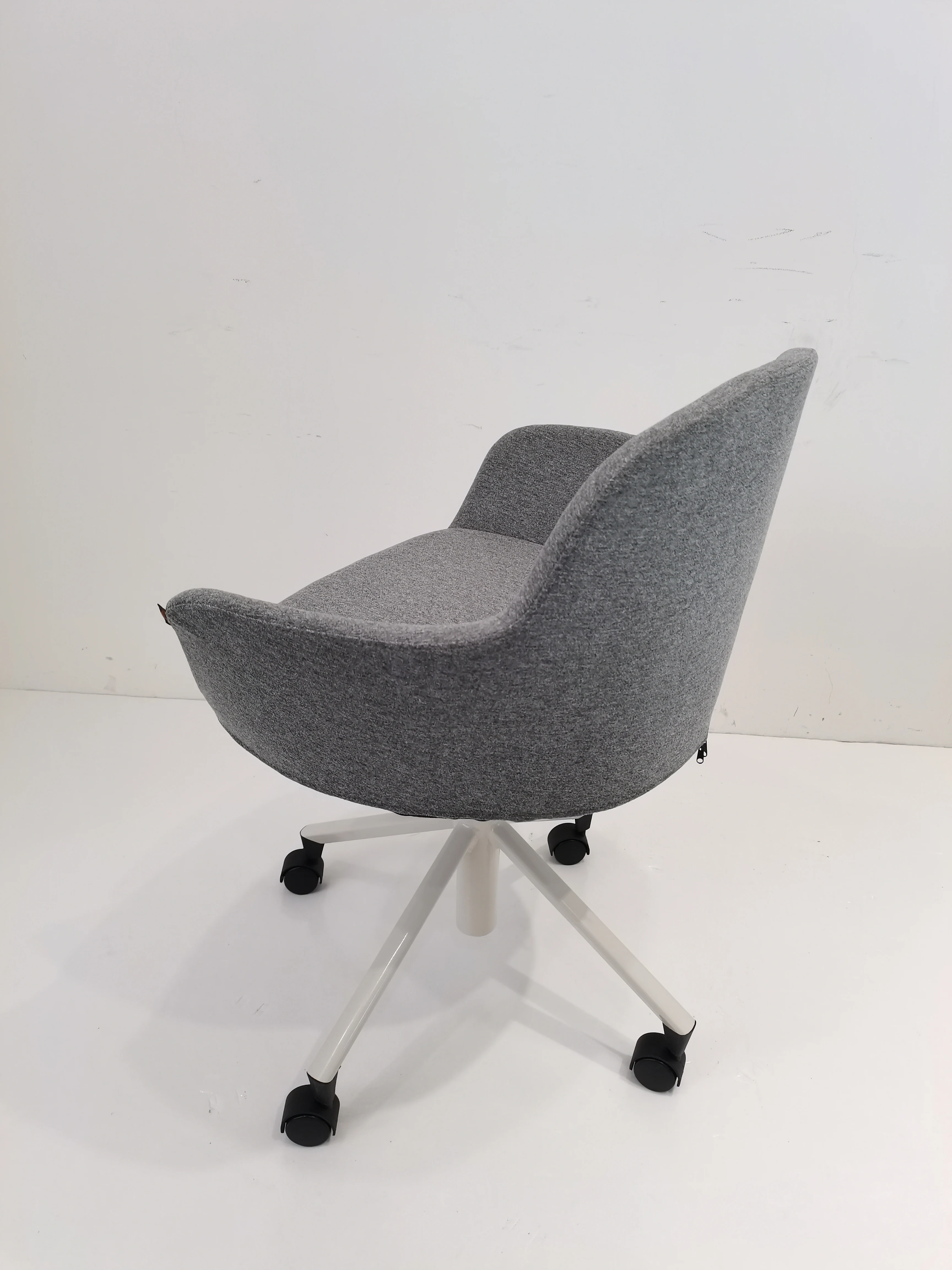 Modern office building hotel project low back fabric swivel reception chair