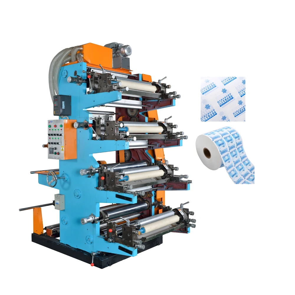 Высокая скорость 2 4 6 цветов HDPE LDPE флексографическая флексографская печатная машина для пластиковых пакетов