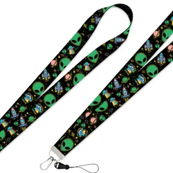 Alien Lanyard Neck Strap for key ID Card Cellphone Straps Badge Holder DIY Hanging Rope Neckband Accessories