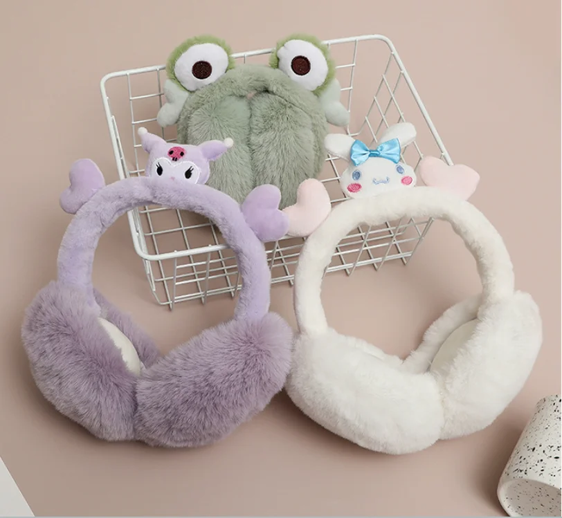 New Style Cute Melody  Pop Up Dancing Ears Windproof Hand  Pressed  Earmuff Cinnamoroll Warmer Headband Earmuffs