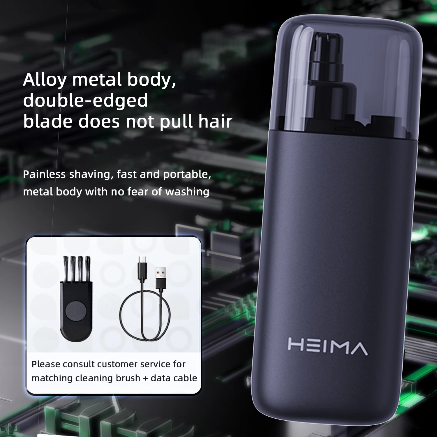 Low minimum order quantity superior quality usb rechargeable painless electric nose hair trimmer for man