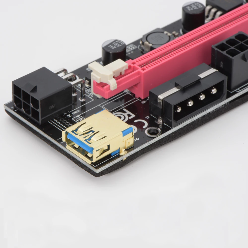 Прямая продажа с фабрики 009S PCI-E Riser 1X к 16X 009 USB 3 0 Card Extender Быстрый адаптер Черный king