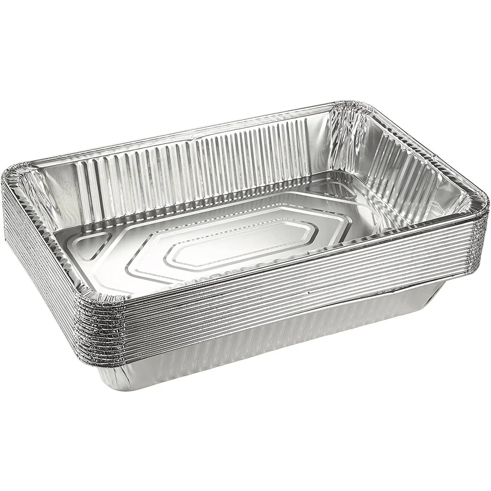 Different Shape Aluminum Foil Trays Customized Food Grade 8011 1100 3003 Aluminium Foil Container With Lidsy