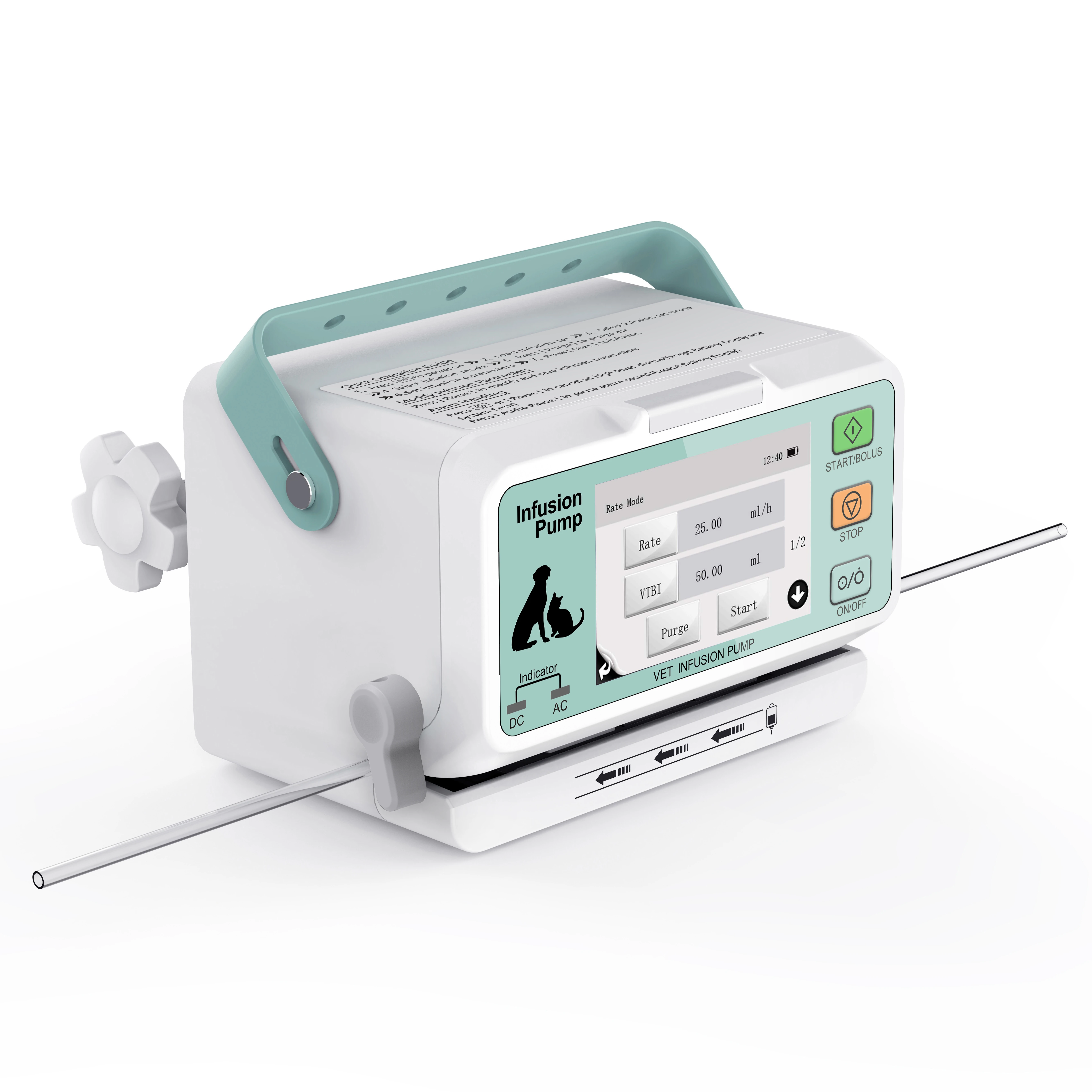 High Quality Veterinary Use Infusion Pump with Touch Screen & Drug Library