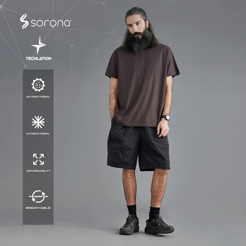 INFLATION&Sorona Summer Coolness mens white Tshirt cut and sew oversized tshirt unisex