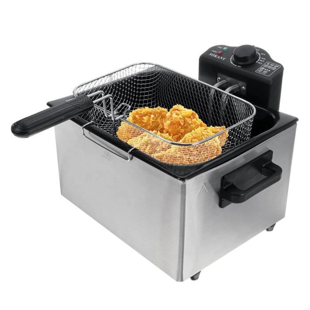 Sokany 3501 Adjustable Thermostat Electric Deep Fryer 5l French Frying Machine Oven Hot Pot Fried Chicken Grill