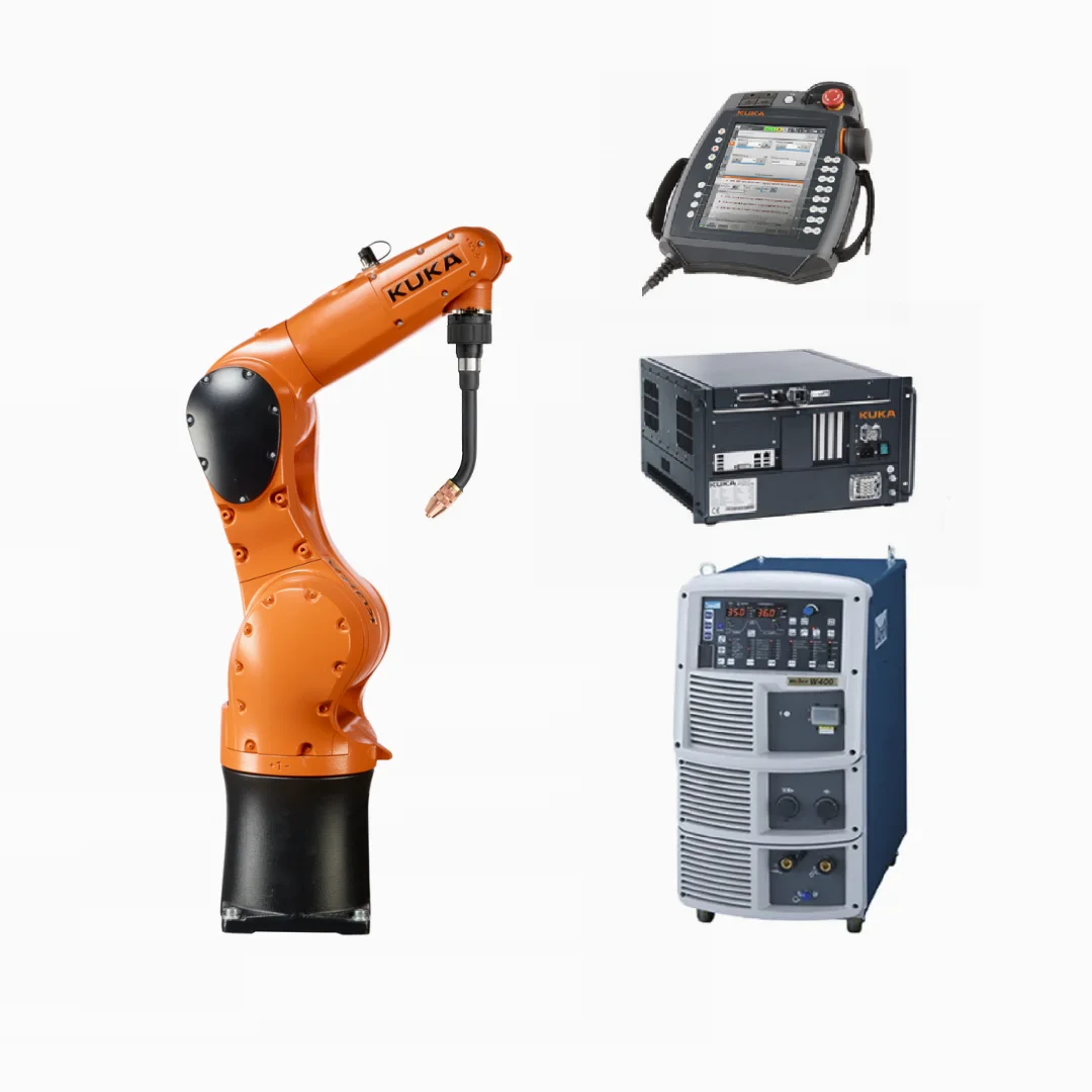 KUKA KA6 R700 SIXX маленькая рука робота с OTC MIG MAG сварочный аппарат и факелы для автоматической сварки как Роботизированная сварочная машина
