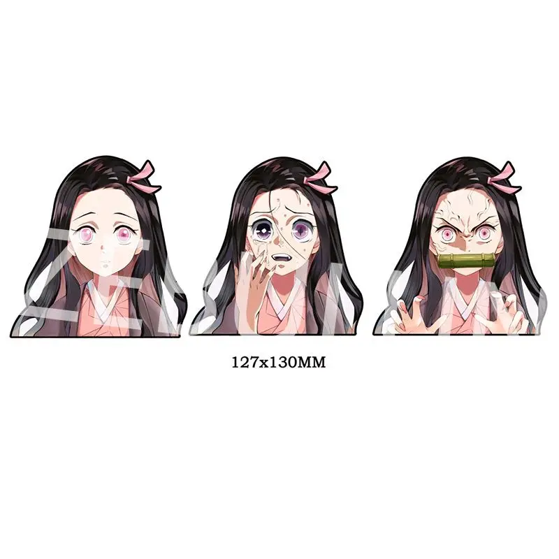 Waterproof Cartoon Stickers Demon Slayer Vzui Tengen Motion Sticker Lenticular 3D Anime Sticker for Car Laptop Refrigerator