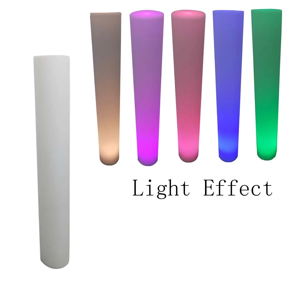 New Product Fashion Outdoor Changing Color Plastic Led Light Column For Garden Decoration