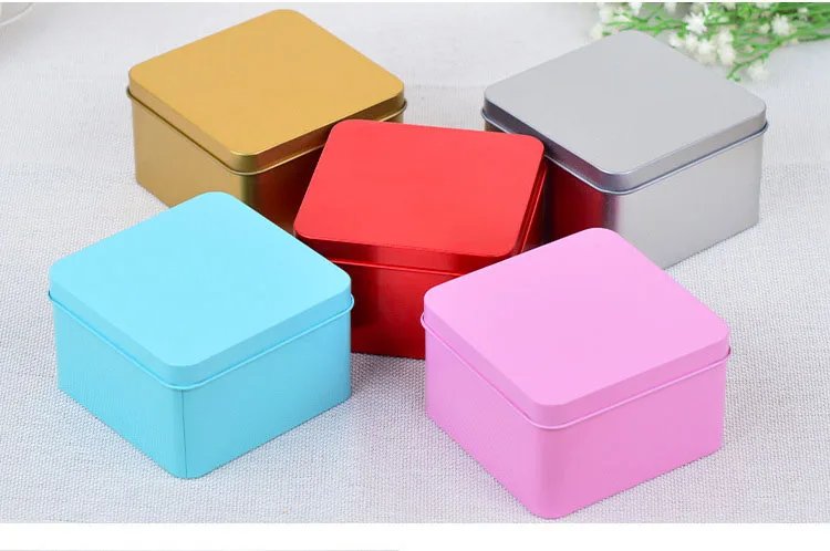 Creative tin square tinplate box gift candy box weight loss candy jewelry packaging tin box