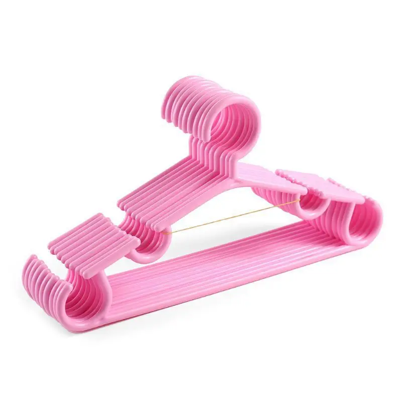 10 Pack Non Slip Coat Hangers Plastic Space Saving Rack for Kids Baby
