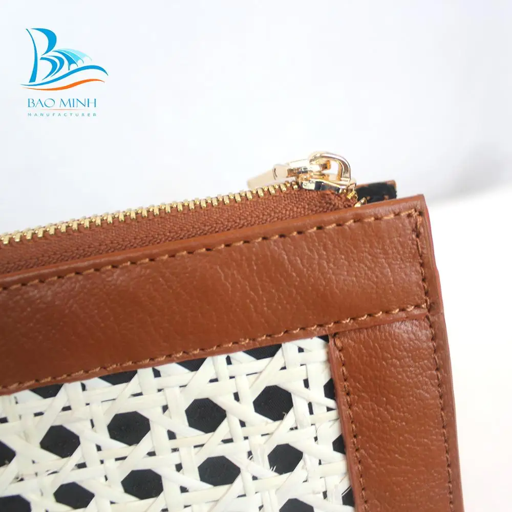 Лидер продаж 2023 женский кожаный клатч с ротанговыми лямками модные роскошные сумки от производителя