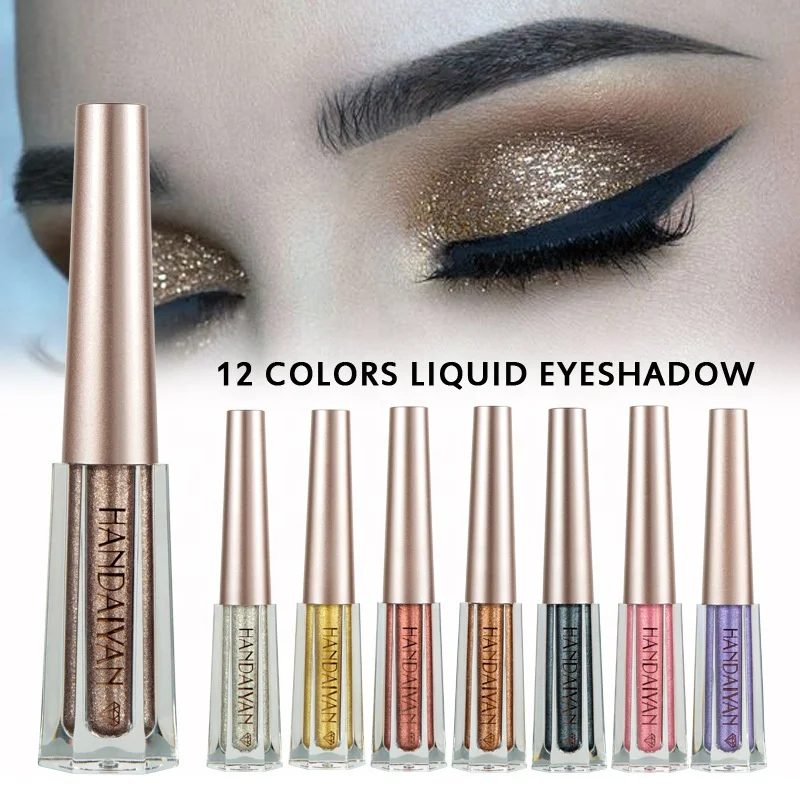 wholesale 12 color beauty liquid eyeshadow private label Glitter and shimmer liquid eyeshadow